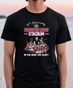 95th Anniversary Georgia Bulldogs Between The Hedges Stadium 1929-2024 In The Deed The Glory TShirts