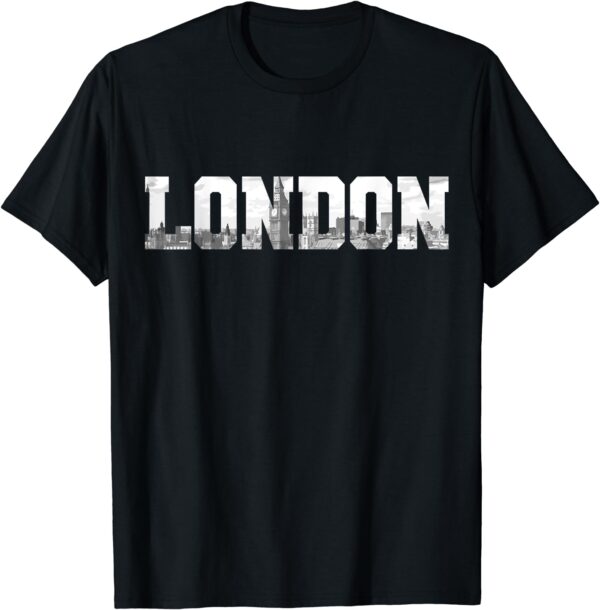 London England UK Skyline Black & White Vintage London T-Shirt