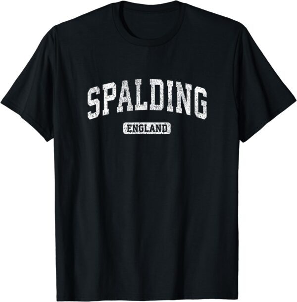 Spalding England Vintage Sports Design T-Shirt