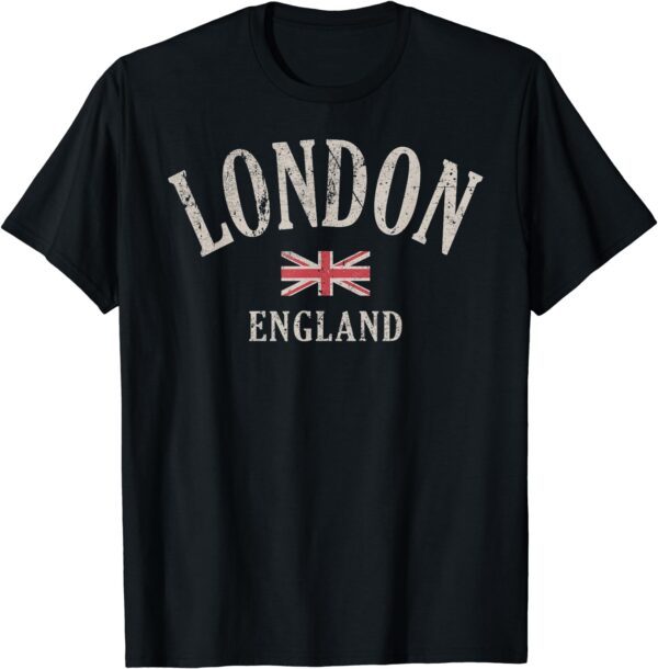 Distressed London England UK Flag T-Shirt