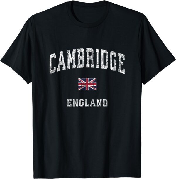 Cambridge England Vintage Athletic Sports Design T-Shirt