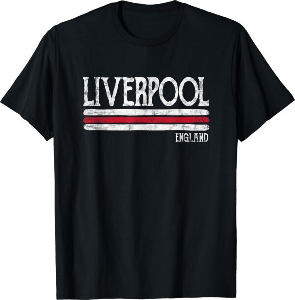 Vintage Liverpool England T-shirt British Love Gift Souvenir