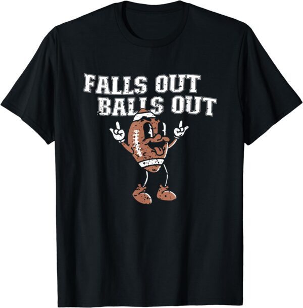 Retro Falls Out Balls Out Football Vintage Thanksgiving T-Shirt