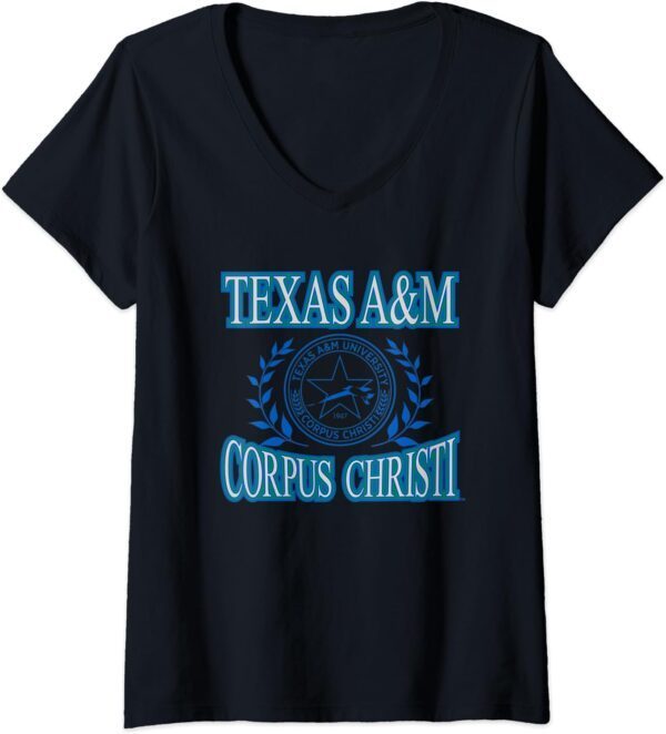 Texas A&M Corpus Christi Islanders Laurels V-Neck T-Shirt