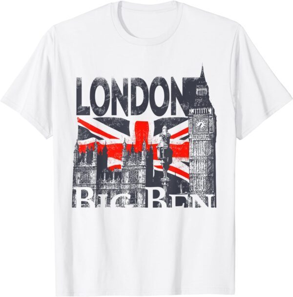 London England T-Shirt- Vintage Souvenir UK London Shirt