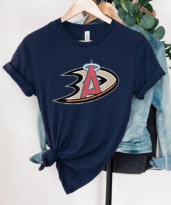 Anaheim Ducks and LA Anaheim Angels Logo T-Shirts