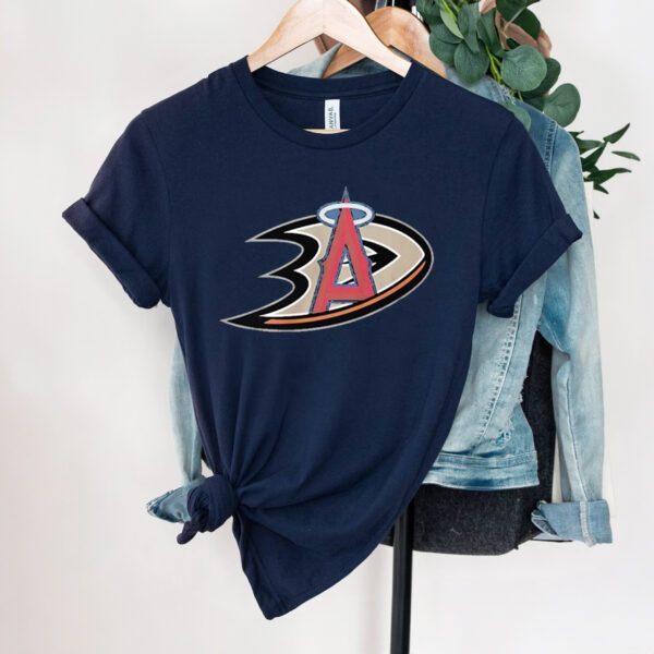 Anaheim Ducks and LA Anaheim Angels Logo T-Shirts