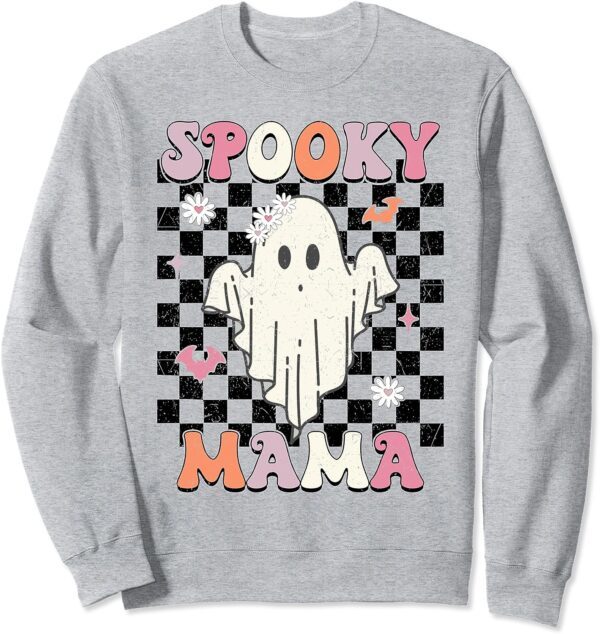 Groovy Spooky Mama Retro Halloween Ghost Spooky Mom Vintage Sweatshirt