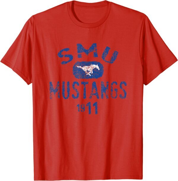 SMU Mustangs 1911 Vintage Red T-Shirt