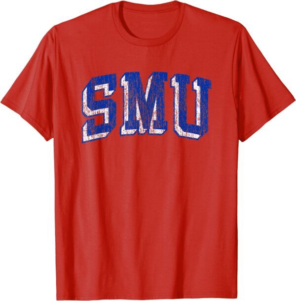 SMU Mustangs Retro Arch Red T-Shirt