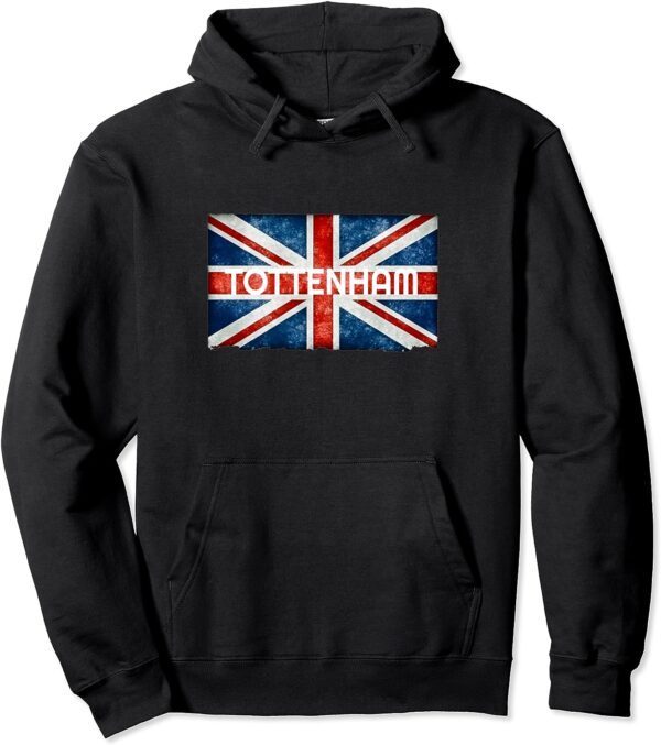 Tottenham England UK Flag Pullover Hoodie