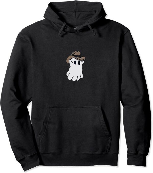 Ghost Western, Halloween Ghost Cowboy Funny Pullover Hoodie