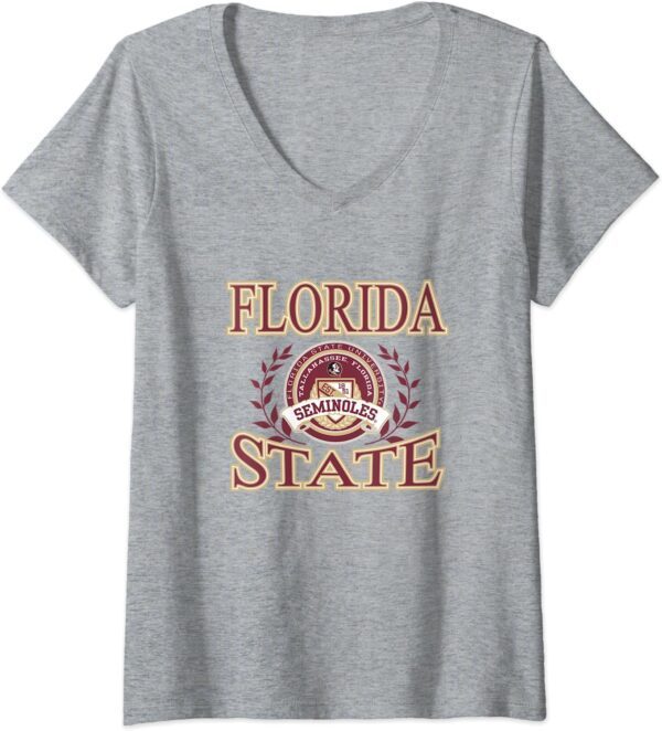 Florida State Seminoles Laurels Officially Licensed V-Neck T-Shirt