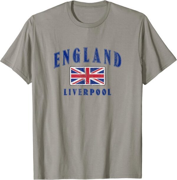 Liverpool England Flag Souvenir Gift T-Shirt