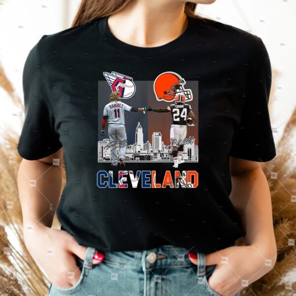 Cleveland Browns And Cleveland Guardians T-Shirts