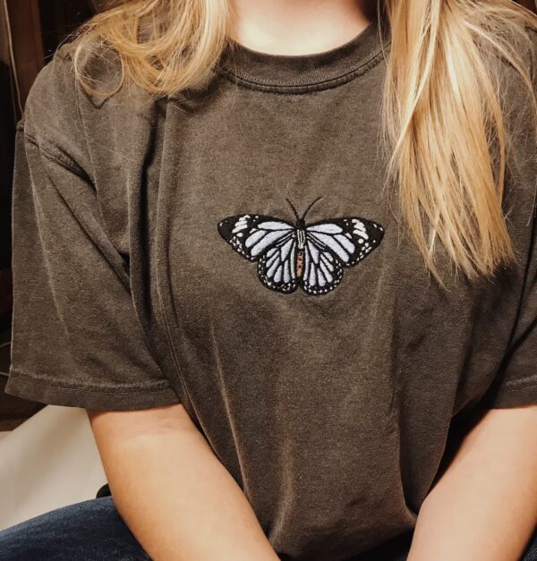 Embroidered Butterfly T shirt