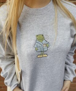 Embroidered Frog Shirt, l Comfy Frog T-Shirt