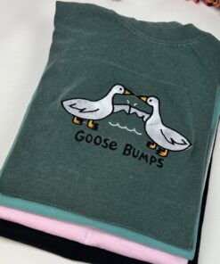 Goose t-shirt- Goose Embroidered T-shirts