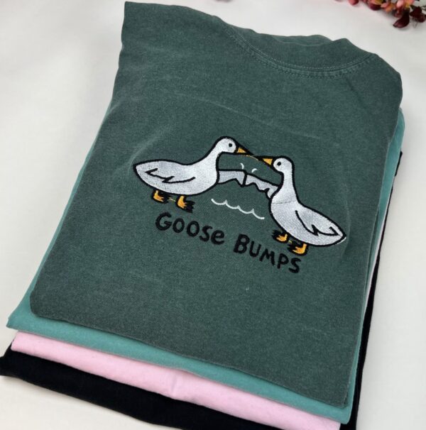 Goose t-shirt- Goose Embroidered T-shirts