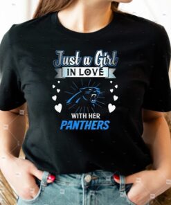 Just A Girl In Love With Her Carolina Panthers T-Shirts