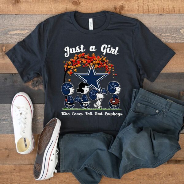 Just A Girl Who Loves Fall And Dallas Cowboys Unisex T-Shirts