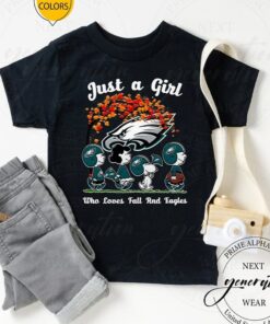 Just A Girl Who Loves Fall And Philadelphia Eagles Unisex TShirt