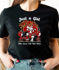 Just A Girt Who Love Fall And San Francisco 49ers Unisex T-Shirts