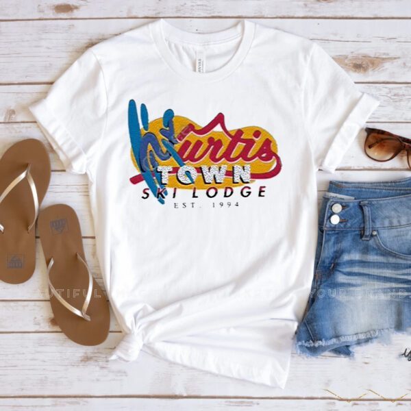 Kurtis town ski lodge est 1994 t-shirts