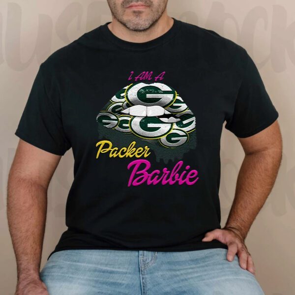 Lip Green Bay Packers Barbie tshirts