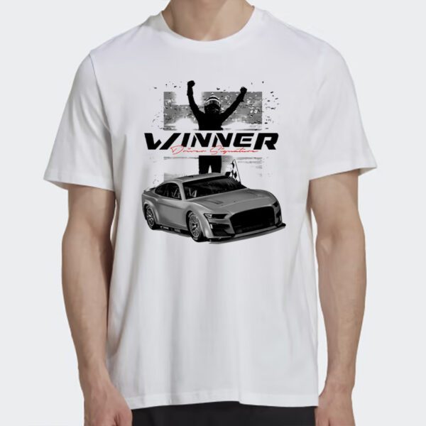 Michael McDowell Checkered Flag Sports 2023 Verizon 200 at the Brickyard Race Winner Shirts