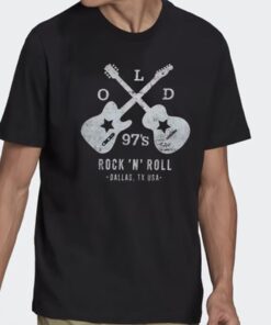 Old 97's Rock N Roll Dallas, Tx Usa Guitar Logo T-Shirt