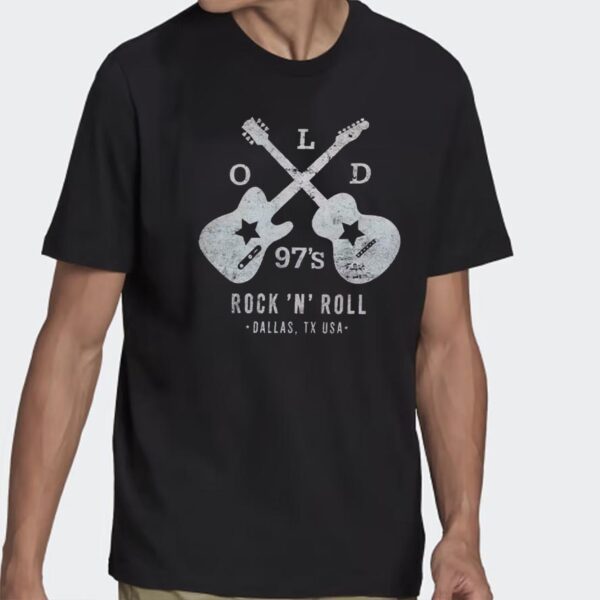 Old 97's Rock N Roll Dallas, Tx Usa Guitar Logo T-Shirt