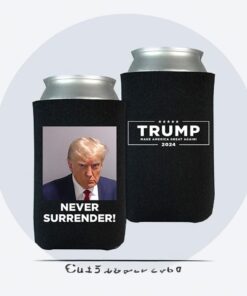 Trump Never Surrender Beverage Cooler Black copy