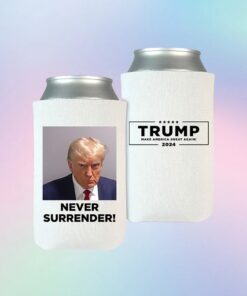 Trump Never Surrender White Beverage Cooler 4