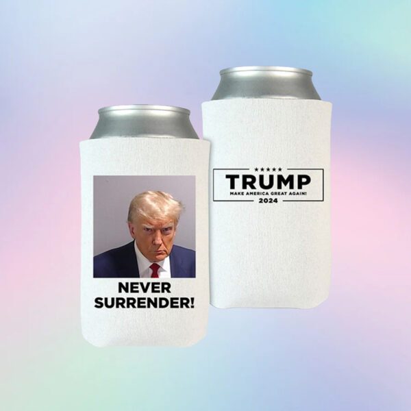 Trump Never Surrender White Beverage Cooler 4