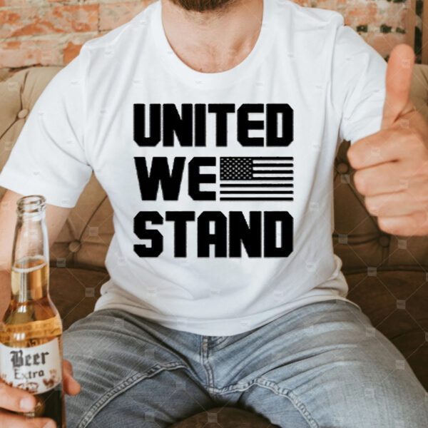 United we stand black print mens apparel tshirts