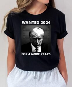 Wanted for president black white t shirts