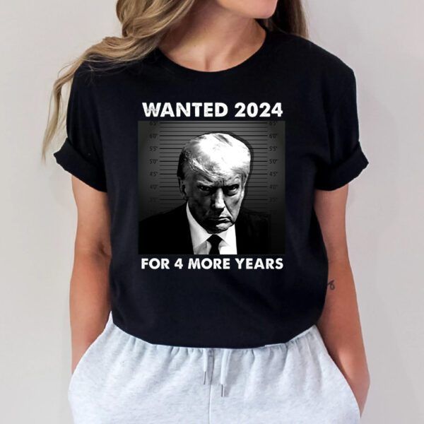 Wanted for president black white t shirts