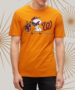 Washington Nationals Peace Love Nationals Snoopy t-Shirts