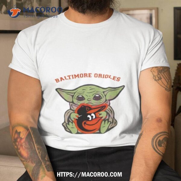 Baby Yoda Hug Logo Baltimore Orioles Sport 2023 Shirt