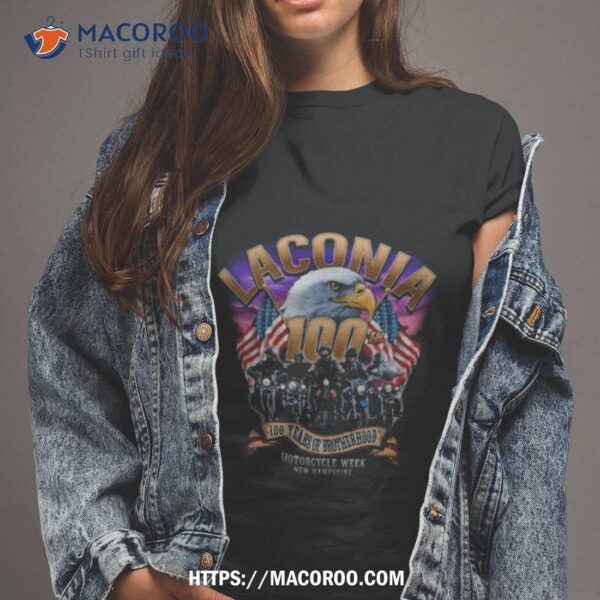 Biker Life Usa Clothing 2023 Laconia Motorcycle Week America Strong Shirt