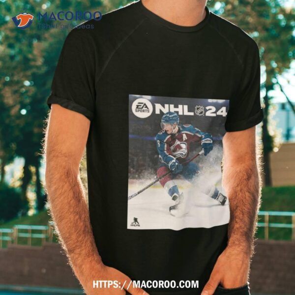 Nhl 24 Cover Athlete Cale Makar Ea Sports Game Cover Colorado Avalanche Shirt