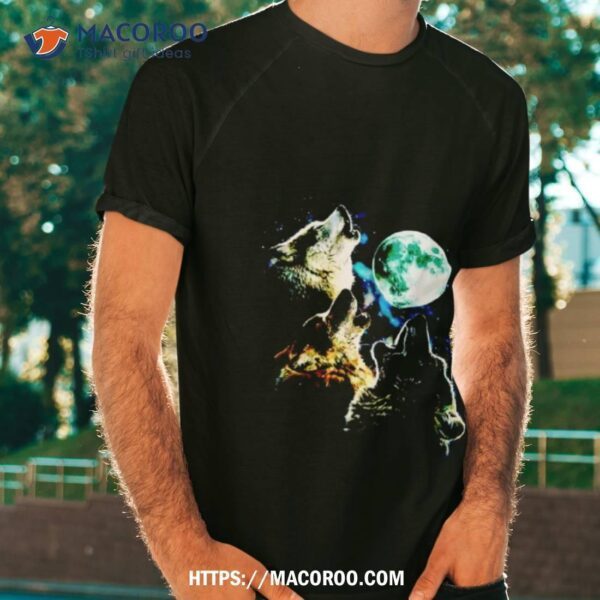 The Three Wolves Howling At The Moon Shirt