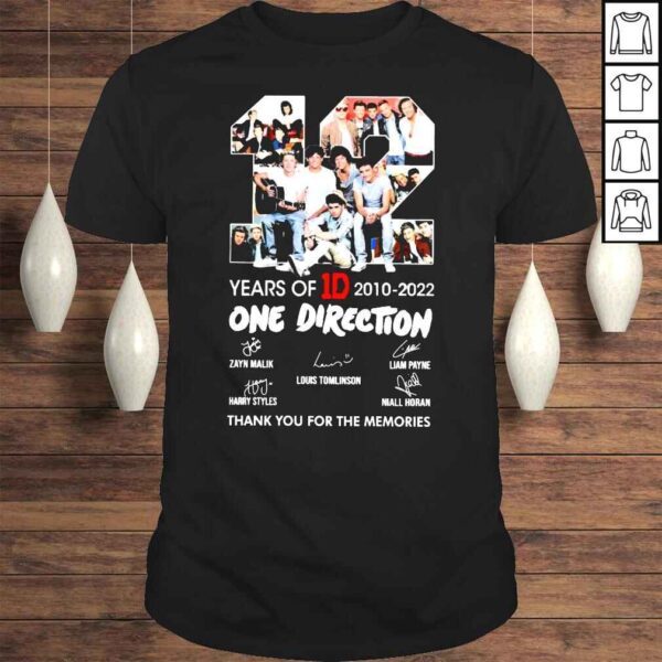 12 Years of 1D 20102022 One Direction signatures shirt