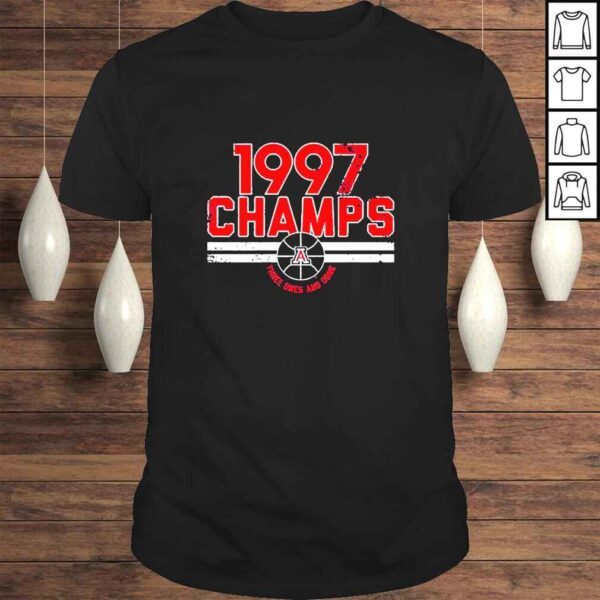 1997 Champs Three Ones And Done Arizona Basketball TShirt