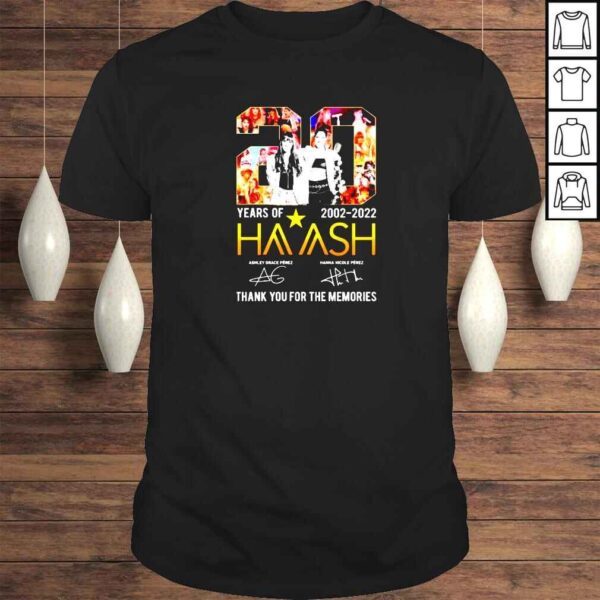 20 years of Ha Ash 2002 2022 signatures thank you for the memories shirt