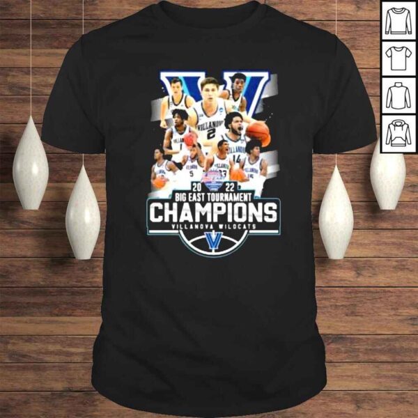 2022 Big East Tournament Champions Villanova Wildcats Mens Basketball Team Shirt