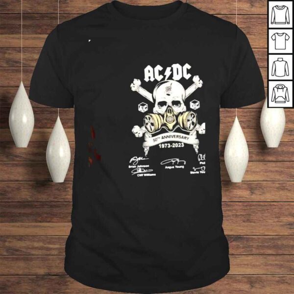 AC AD 50th anniversary 1973 2023 signatures skull shirt