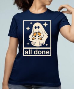 All Done Sign Language Speech Pathology Aac Sped Teacher Shirt, Ghost Fall Halloween Witch Shirt Halloween Teacher Shirt