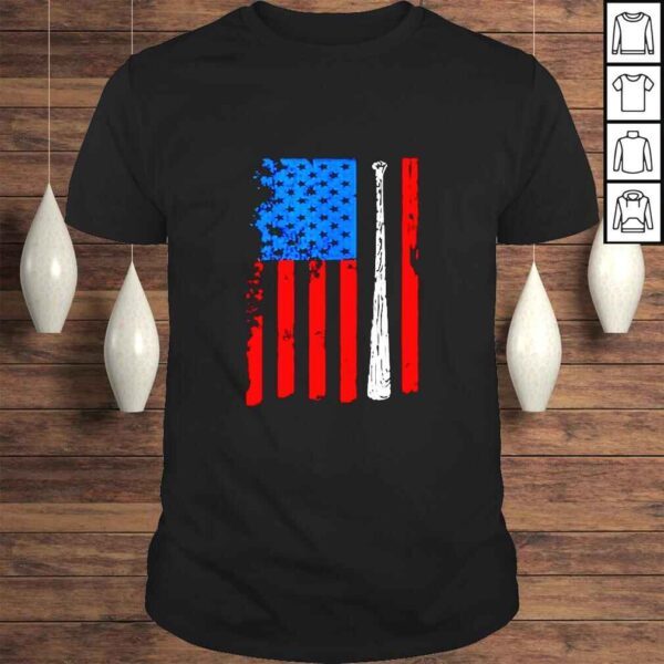 American Flag Baseball TShirt